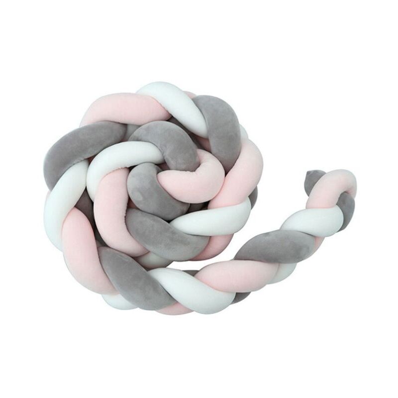 Tresse de Lit - BraidCushion™ - Blanc Gris Rose