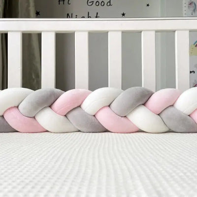 Tresse de Lit - BraidCushion™ - Blanc Gris Rose