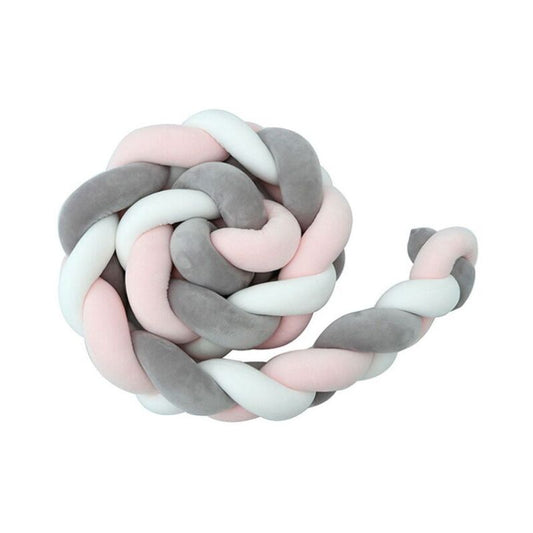 Tresse de Lit - BraidCushion™ - Blanc Gris Rose
