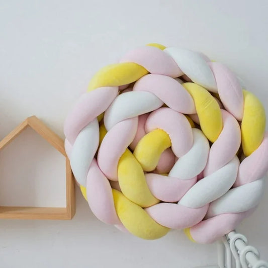 Tresse de Lit - BraidCushion™ - Blanc Jaune Rose